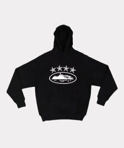Corteiz 4Starz Alcatraz Hoodie Black