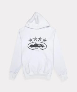 Corteiz 4Starz Alcatraz Hoodie White