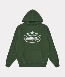 Corteiz 5 Starz Alcatraz Hoodie Green