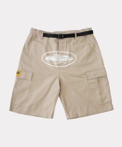 Corteiz Alcatraz Cargo Shorts Cream