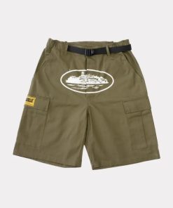 Corteiz Alcatraz Cargo Shorts Vert Kaki