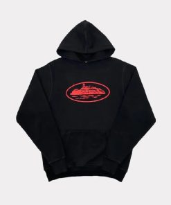 Corteiz Alcatraz Hoodie Black Red