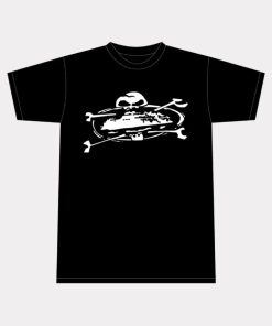 Corteiz Alcatraz Skull T-Shirt Black