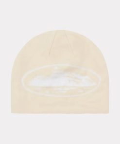 Corteiz Alcatraz Skully Beanie Cream