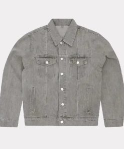 Corteiz C-Star Denim Trucker Jacket Gray