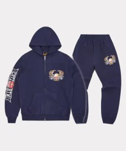 Corteiz Dipset Zipped Tracksuit Marine
