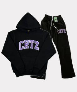 Corteiz Dropout Tracksuit Black/Purple