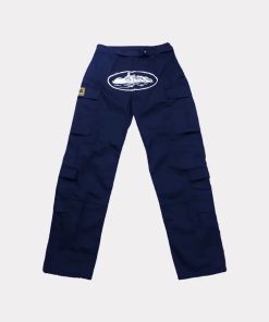 Corteiz Guerillaz Cargo Pants Navy
