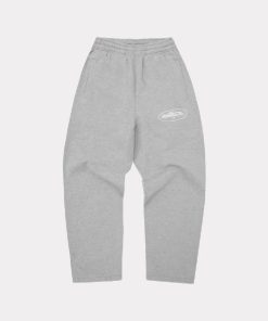 Corteiz Island Puff Print Sweatpants Heather Grey