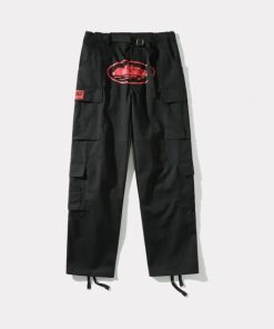 Corteiz Purp Guerillaz Cargos Black Red